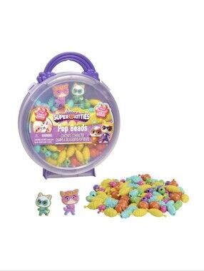 EUC Disney Junior SuperKitties Pop Beads Jewelry Making Kit
